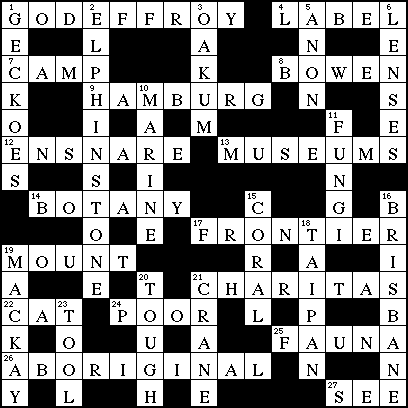 Amalie Dietrich Crossword