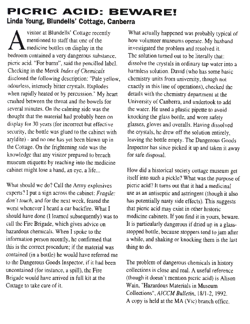 Museums Australia article